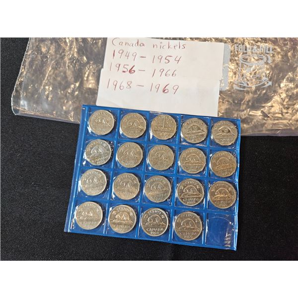 Canada Nickels set