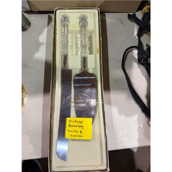 Vintage BOWRING Knife and server