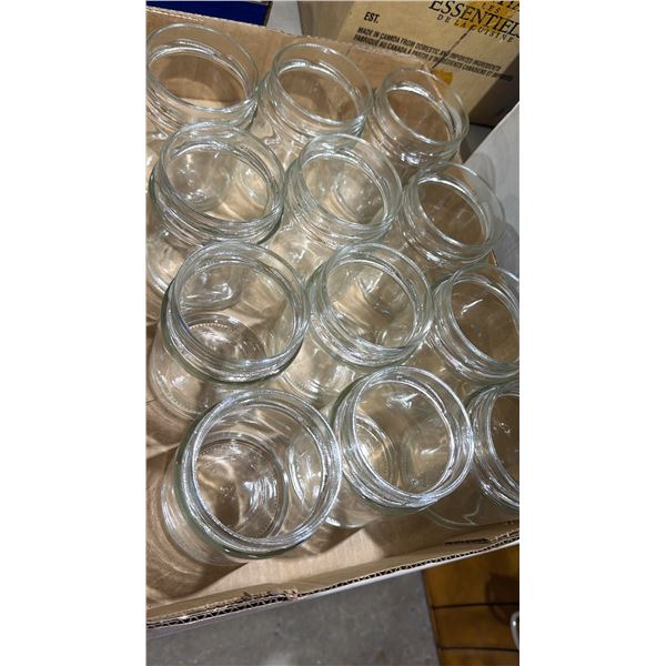 Clear glass jars