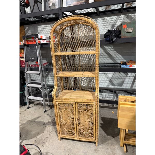 Wicker stand 25" x 15" x 67" tall