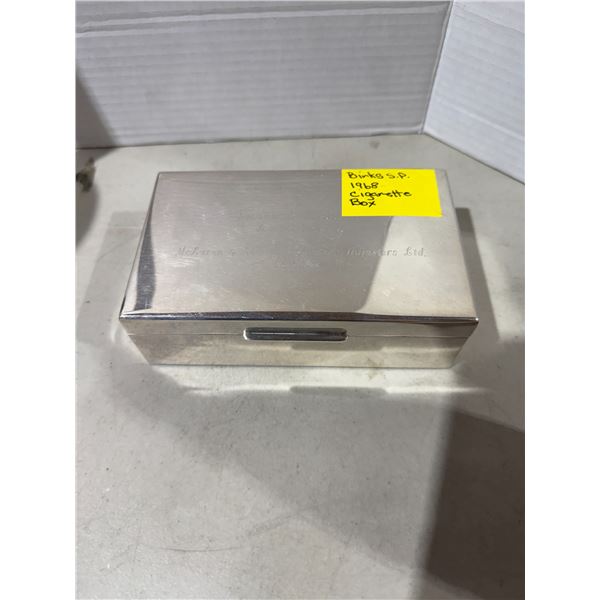Birk's silver plated 1968 cigarette box