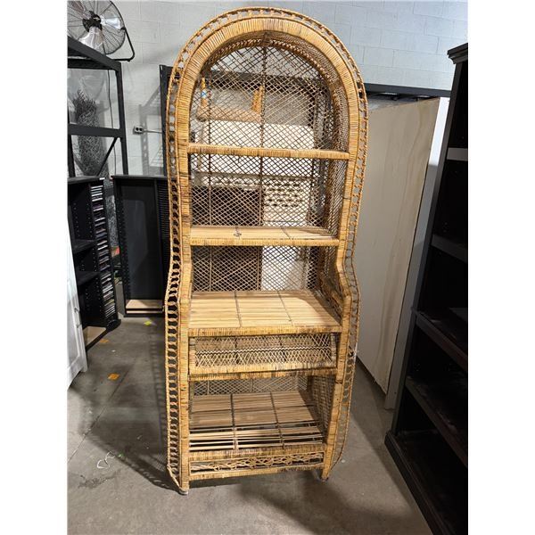 Wicker stand 29" x 16" x 72" tall