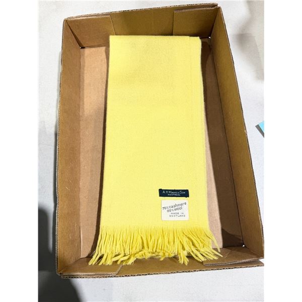 A. H. MARKS and Sun Montreal, 70% Kashmir 30% wool made in Scotland scarf.