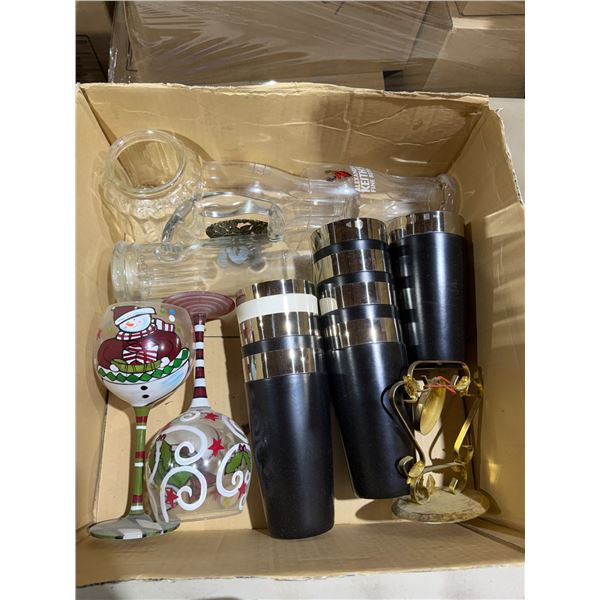 Assorted drinkware