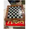 Image 1 : Folding chess set one chest piece missing