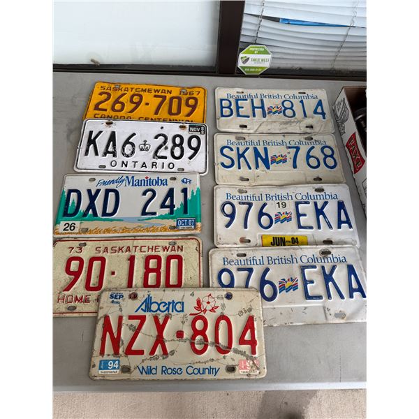 Canadian license plate plates