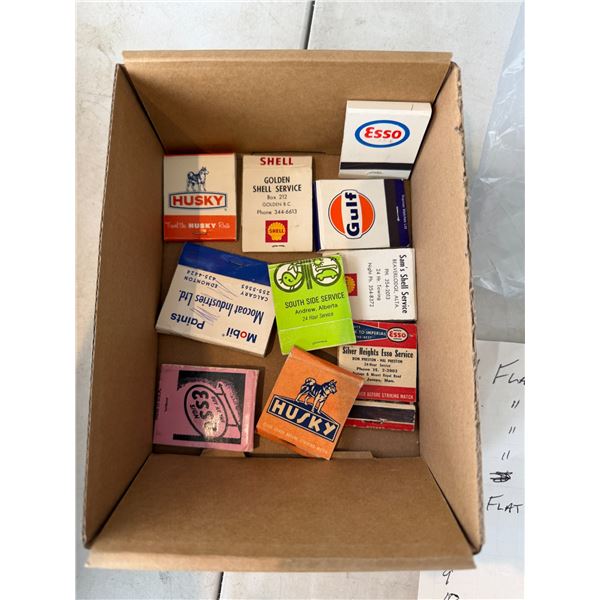 Vintage, gas and oil matchbooks