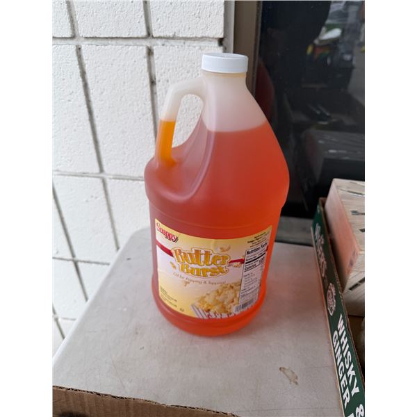 Butter burst oil for popping and topping