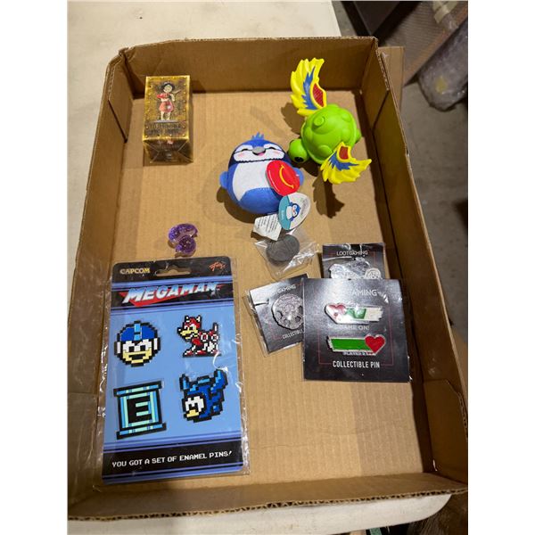 MegaMan pins and other items