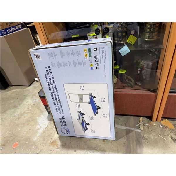 New 330 pound folding platform trolley