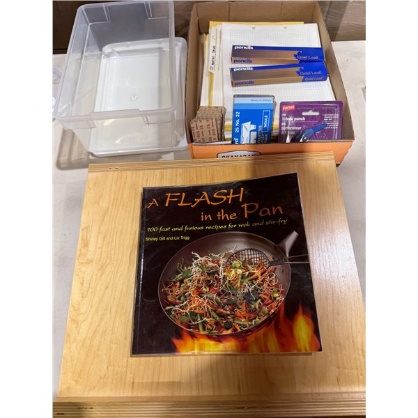 Assorted, stationary and other items