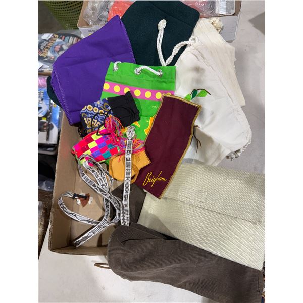 Assorted bags, etc.