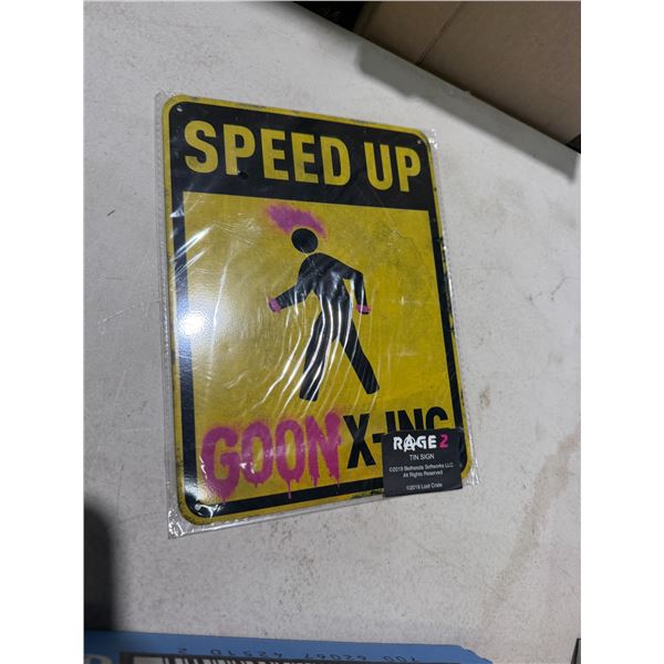 Tin sign