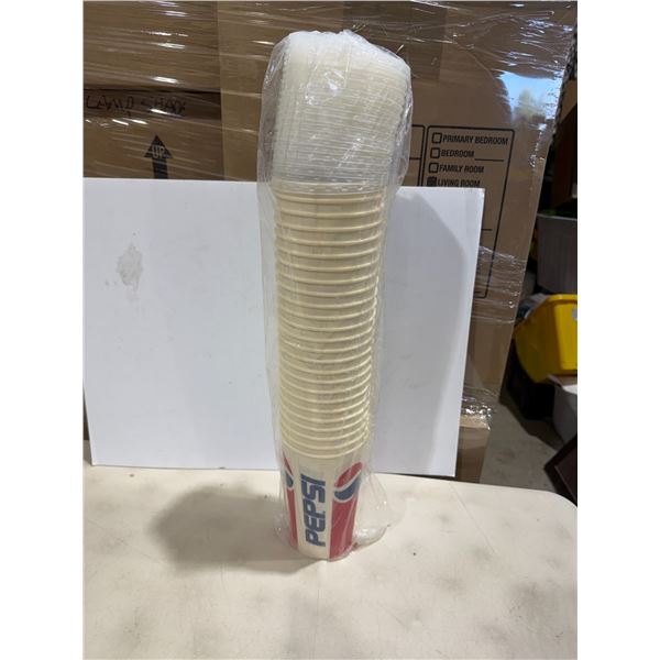 Vintage of Pepsi wax cups with lids