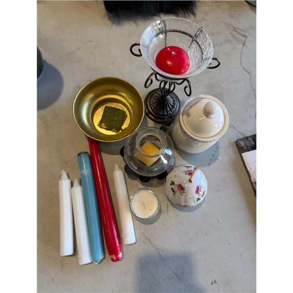 Candles and Candle Holder