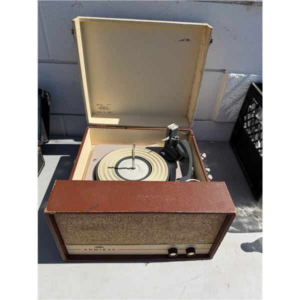 Admiral record player with speaker model number three F1