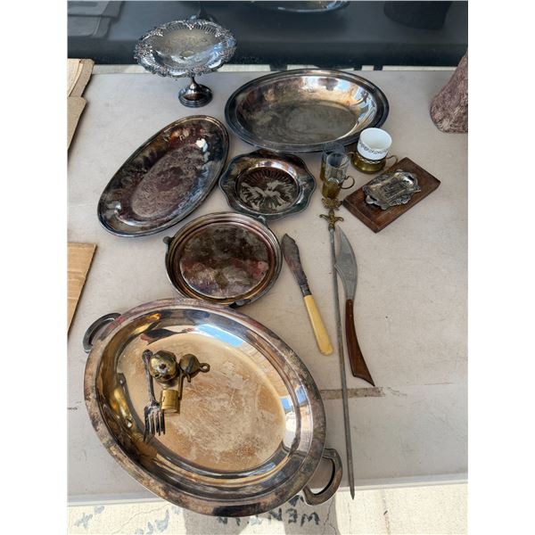 Assorted silver plate