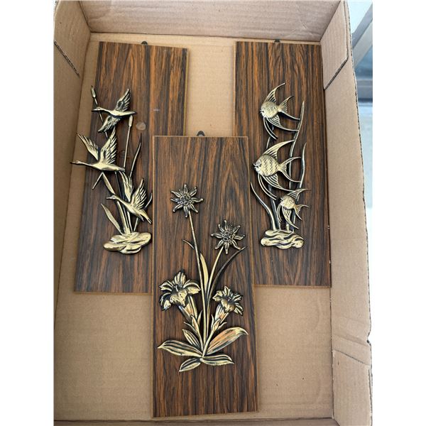 vintage mid-century modern wall plaques