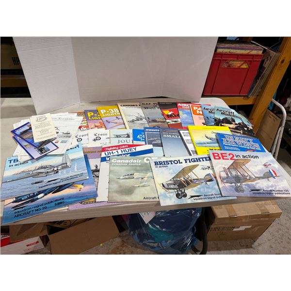 Assorted aviation, magazines, and books