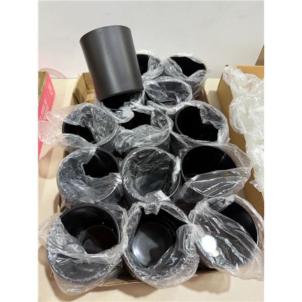 Black frosted candle jars or other jars