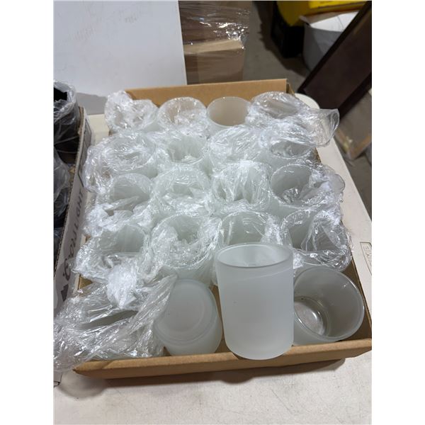 Small frosted candle jars or other jars