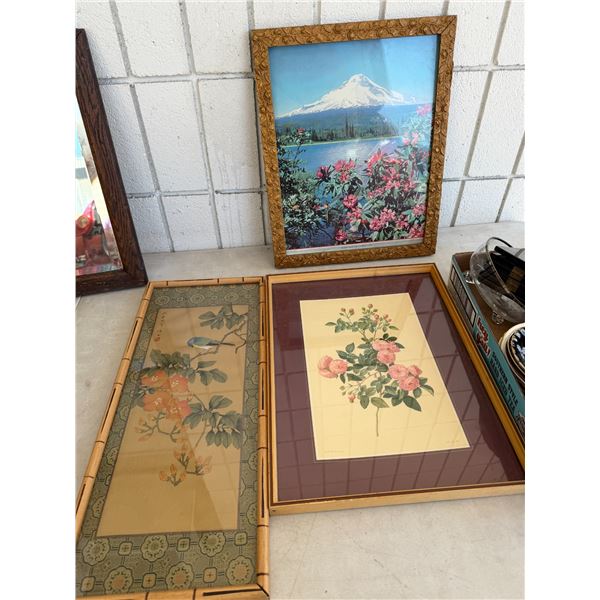 Floral artwork  3 pc