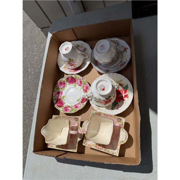 Tea, cups, and saucers