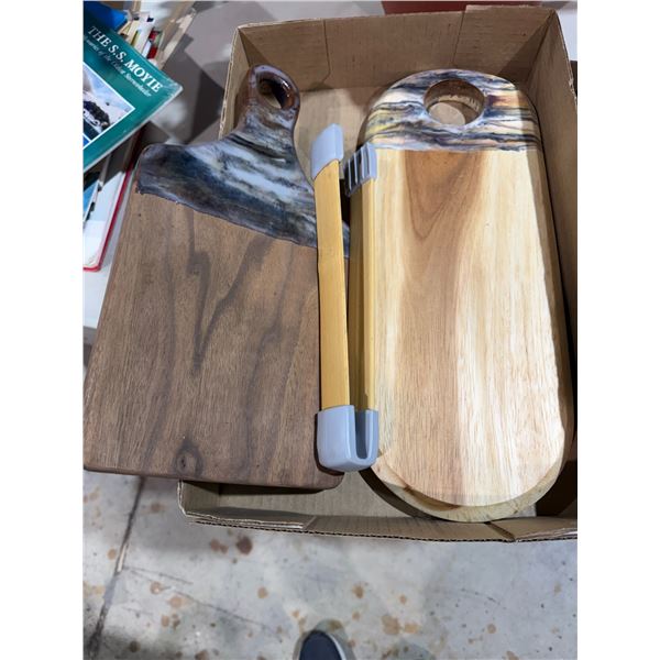 Charcuterie, boards, and tongs
