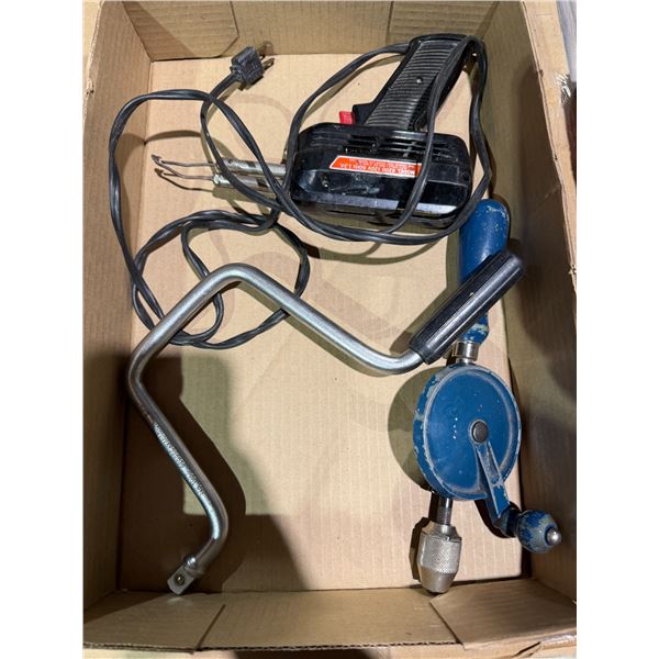 Solder, gun and drill, etc.