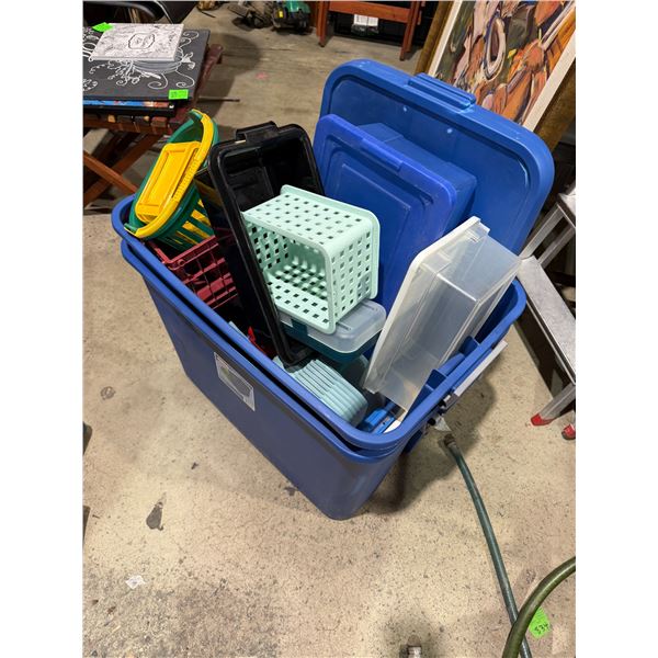 Assorted bins and baskets