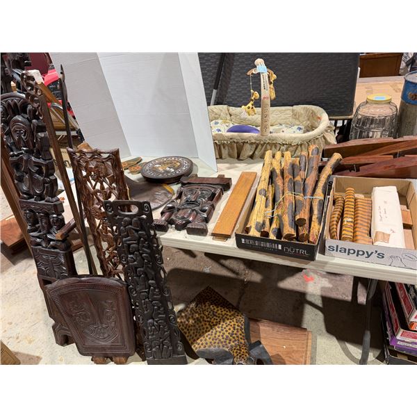 Carved wood items