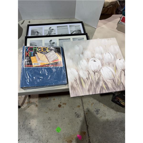 Frames, binder, and artwork