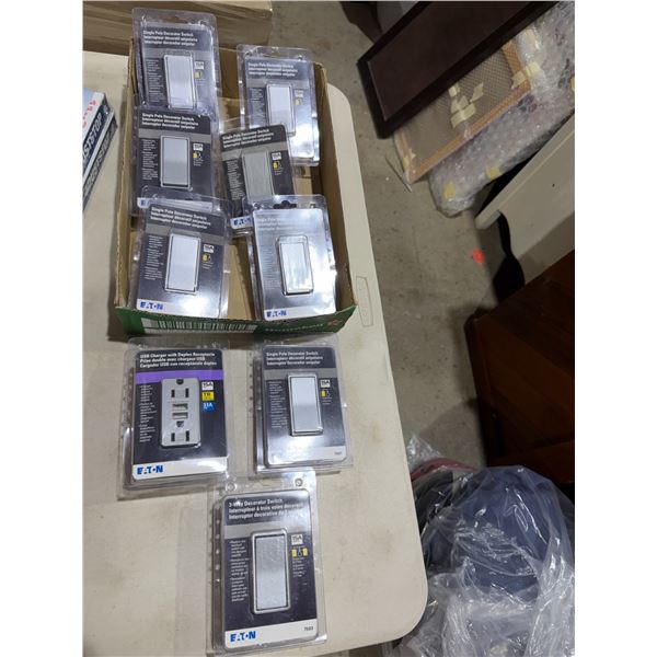Single pole, decorative switches and other items