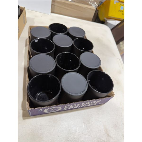 Black candle jars