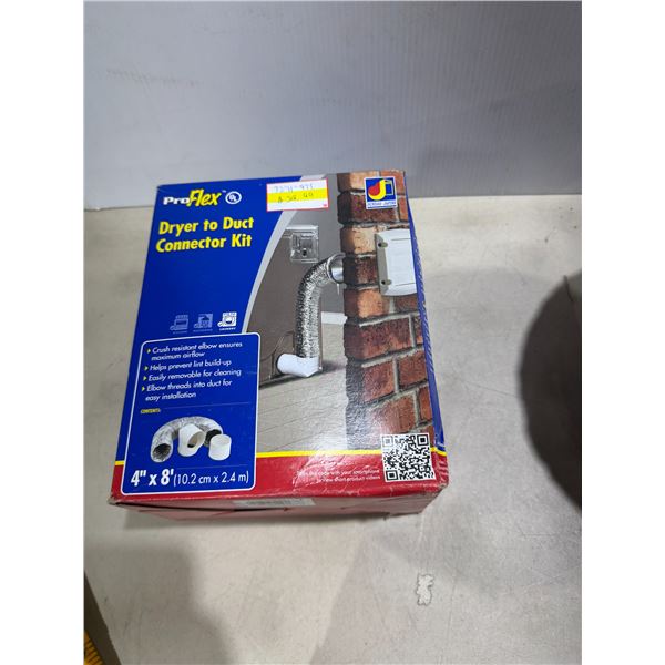 Dryer to duct connector kit