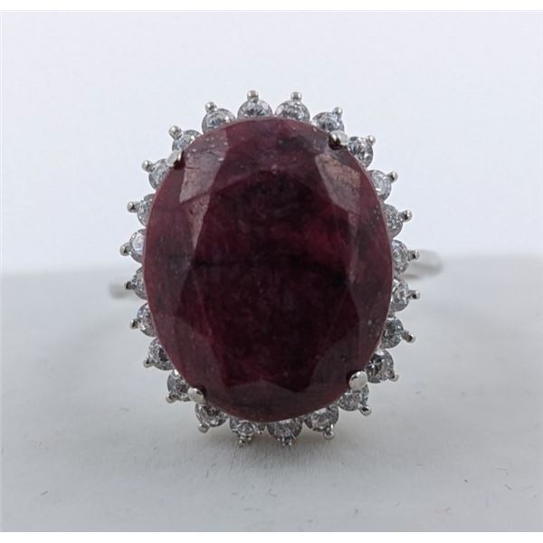 $9,460 Appraisal - 6.3 ct Cert. Silver Ruby gemstone Ring