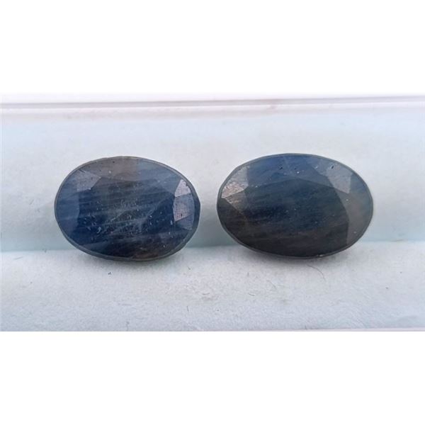 $12,550 Appraisal - 10.95 ct Cert. Blue Sapphire gemstone Pair