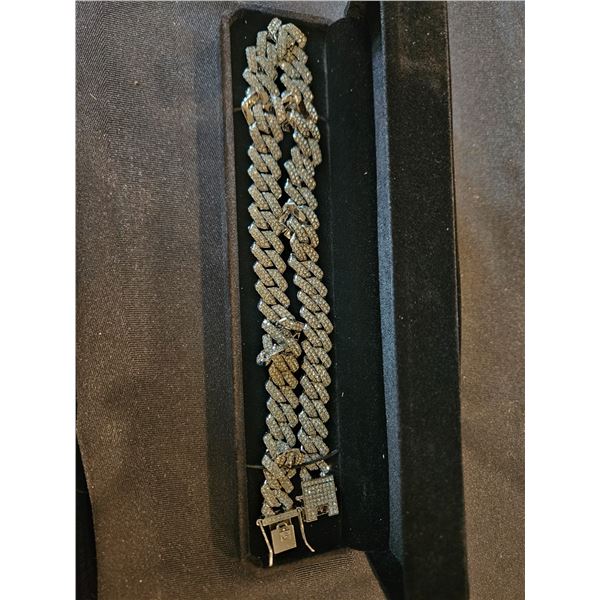 14.0mm Iced out cuban link necklace - 19"