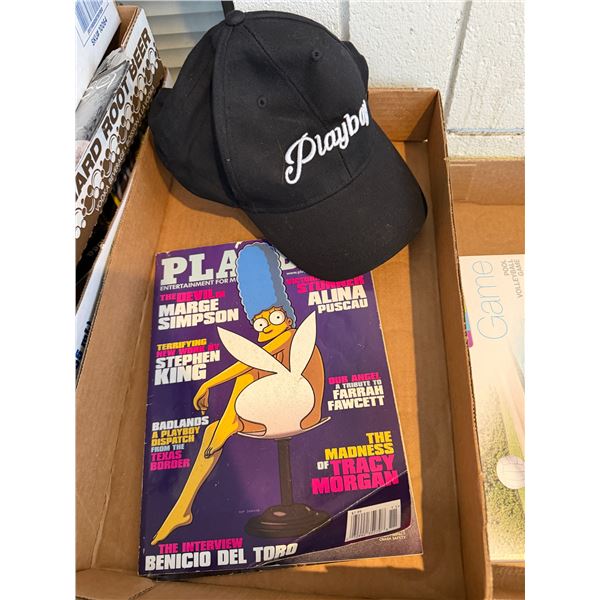 Playboy cat and magazine