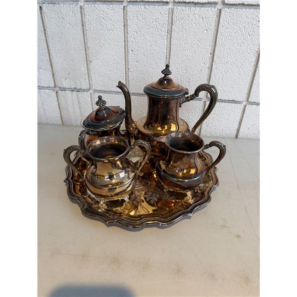 Silver plate serving set