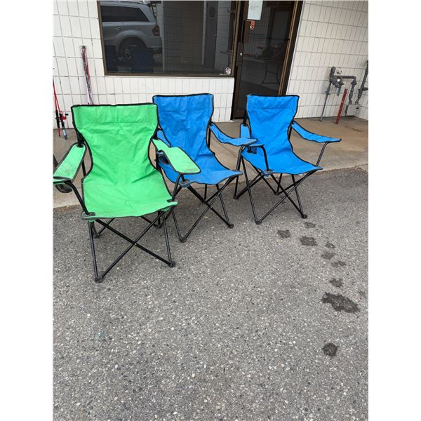 3 camping chairs
