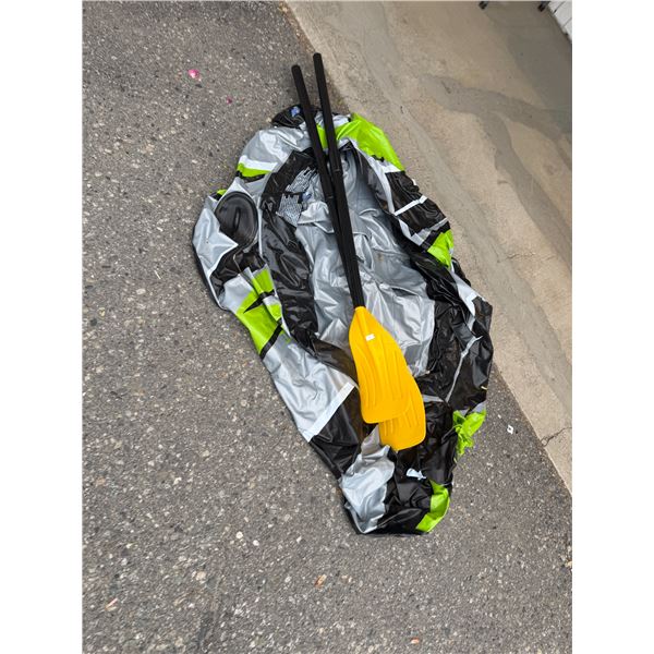 Blowup boat with paddles