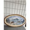 Image 1 : Oval framed artwork