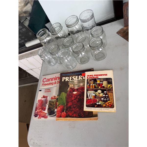 Jars and canning books