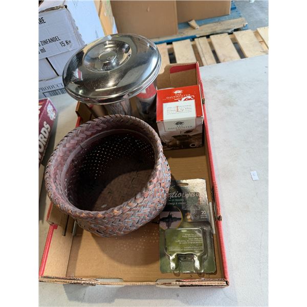 Tea filter, hooks, basket, and ice bucket