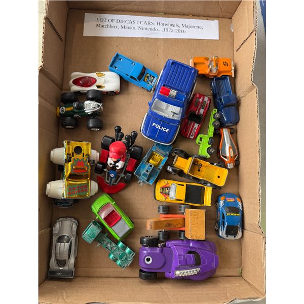 Diecast, cars, hot wheels, majorette, matchbox, etc.
