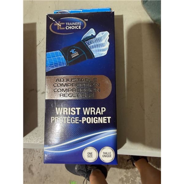 Adjustable compression wrist wrap