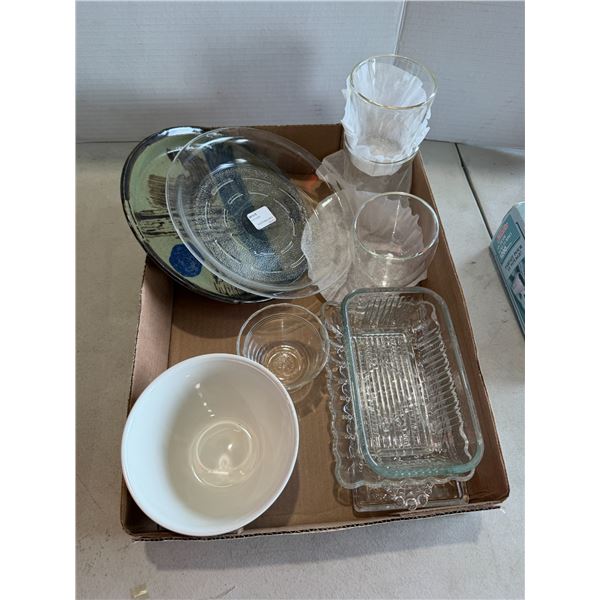 Kitchen items and pottery plate