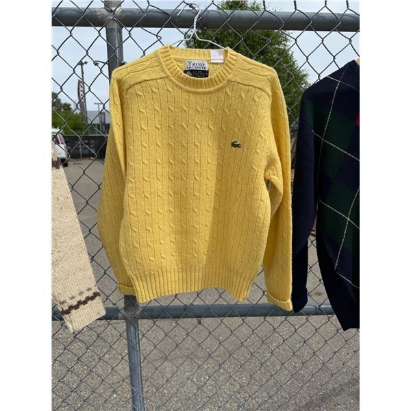 Vintage ZOD  LACOSTE hundred percent wool size small