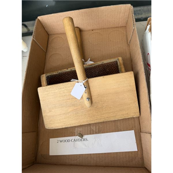 Two wool Carders